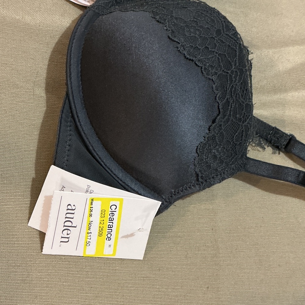 Auden Charcoal Lace Detail Bra